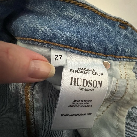 Hudson Jeans Women's 27 Blue Bacara Cuffed Back Flap Mid Rise Stretch Denim - Picture 8 of 14